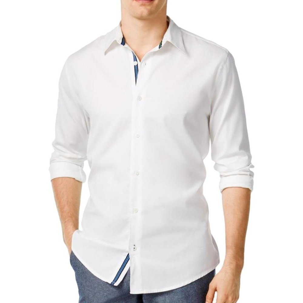 New Distinction Rio Ryan Seacrest Button Up Shirt White Men s size XXL